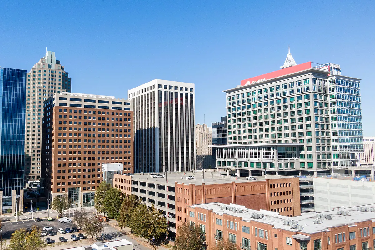 Modern buildings in downtown Raleigh