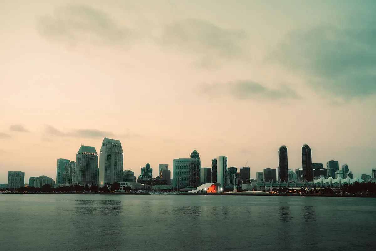 Downtown San Diego skyline across the waterfront
