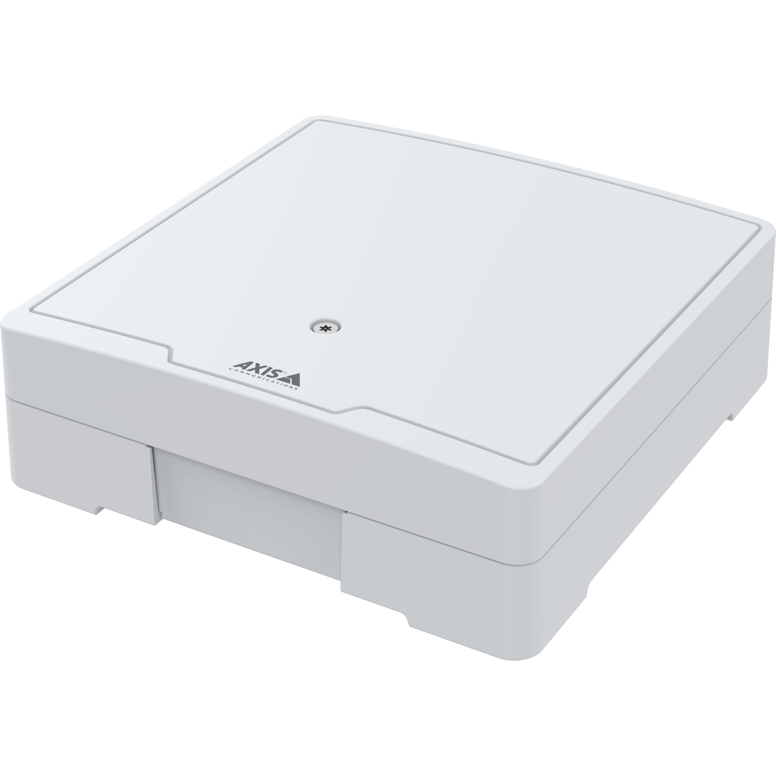 AXIS A1610 network door controller with closed cover, three-quarter view