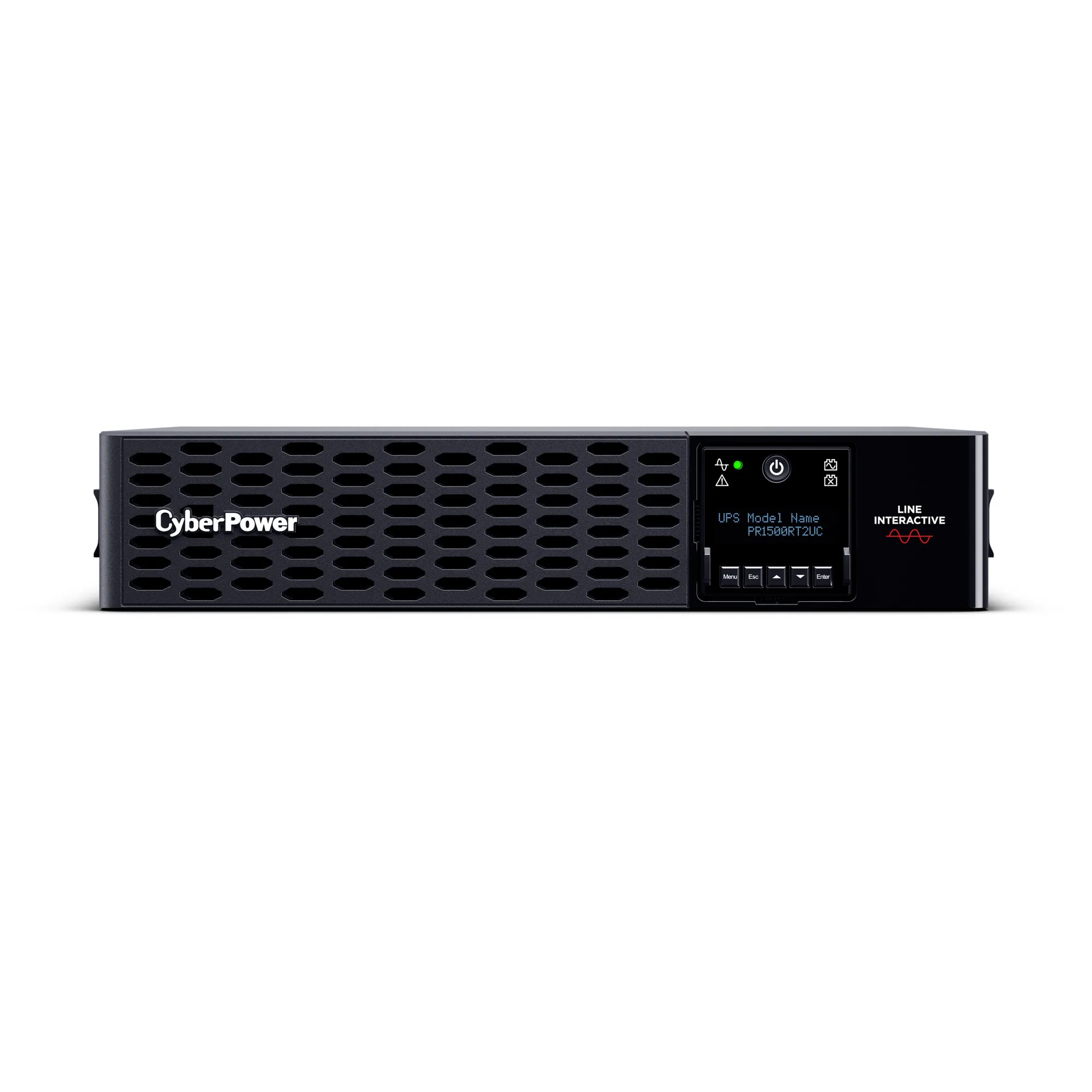 CyberPower PR1500RT2UC rackmount UPS, front view