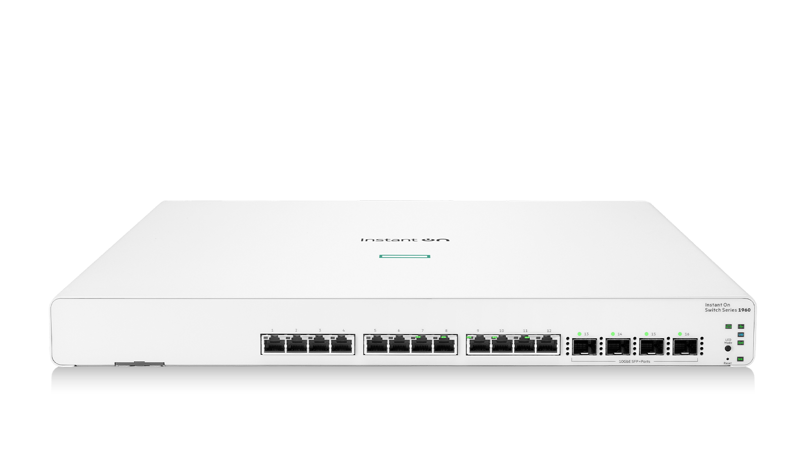 HPE Networking Instant On 1960 12XGT 4SFP switch, front view