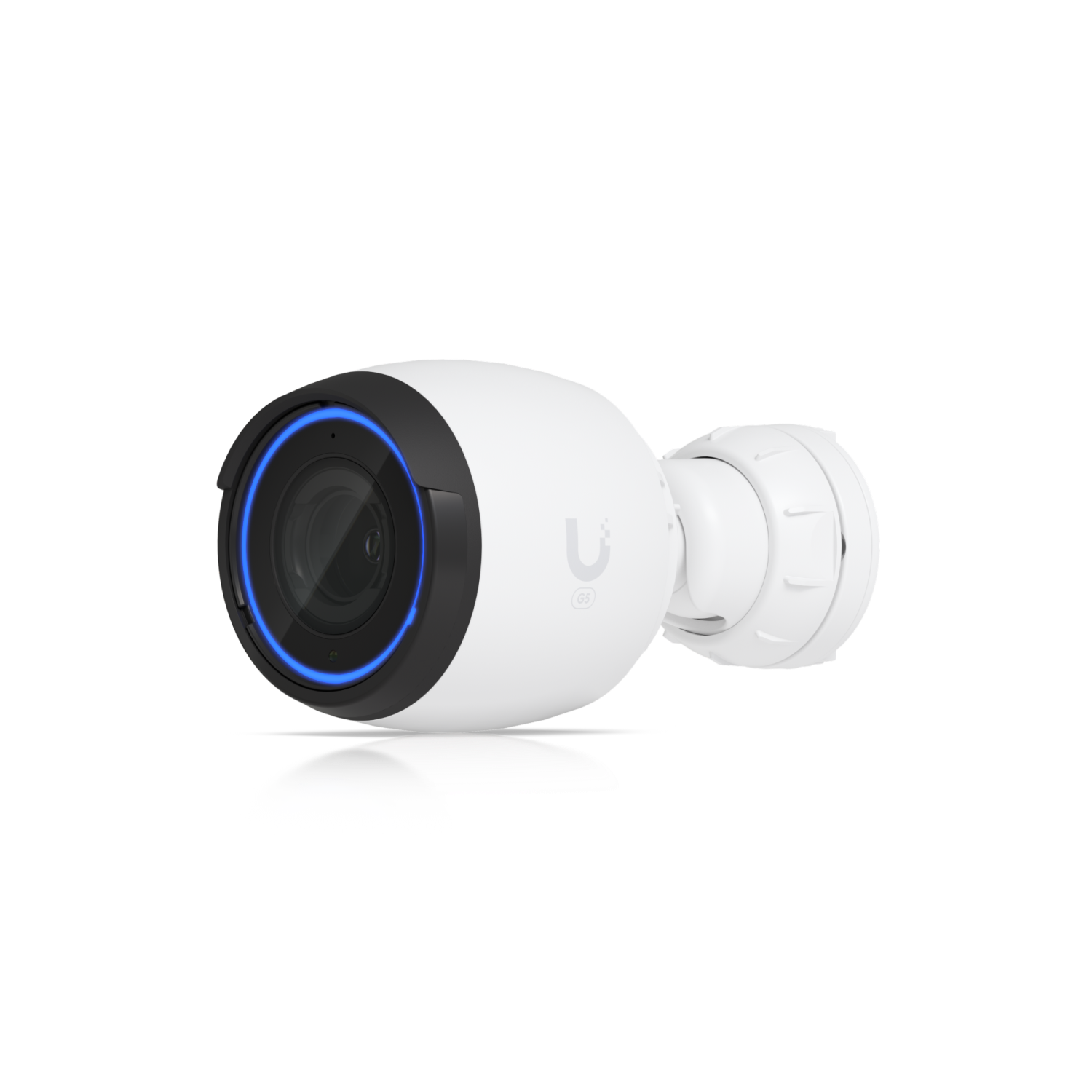 Ubiquiti UniFi Protect G5 Pro bullet camera with wall mount, three-quarter view
